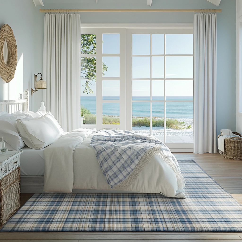 plaid rug bedroom 24