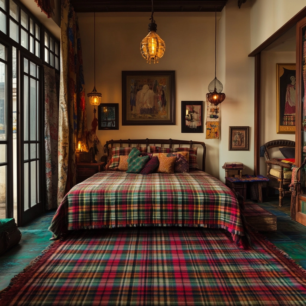 plaid rug bedroom 28