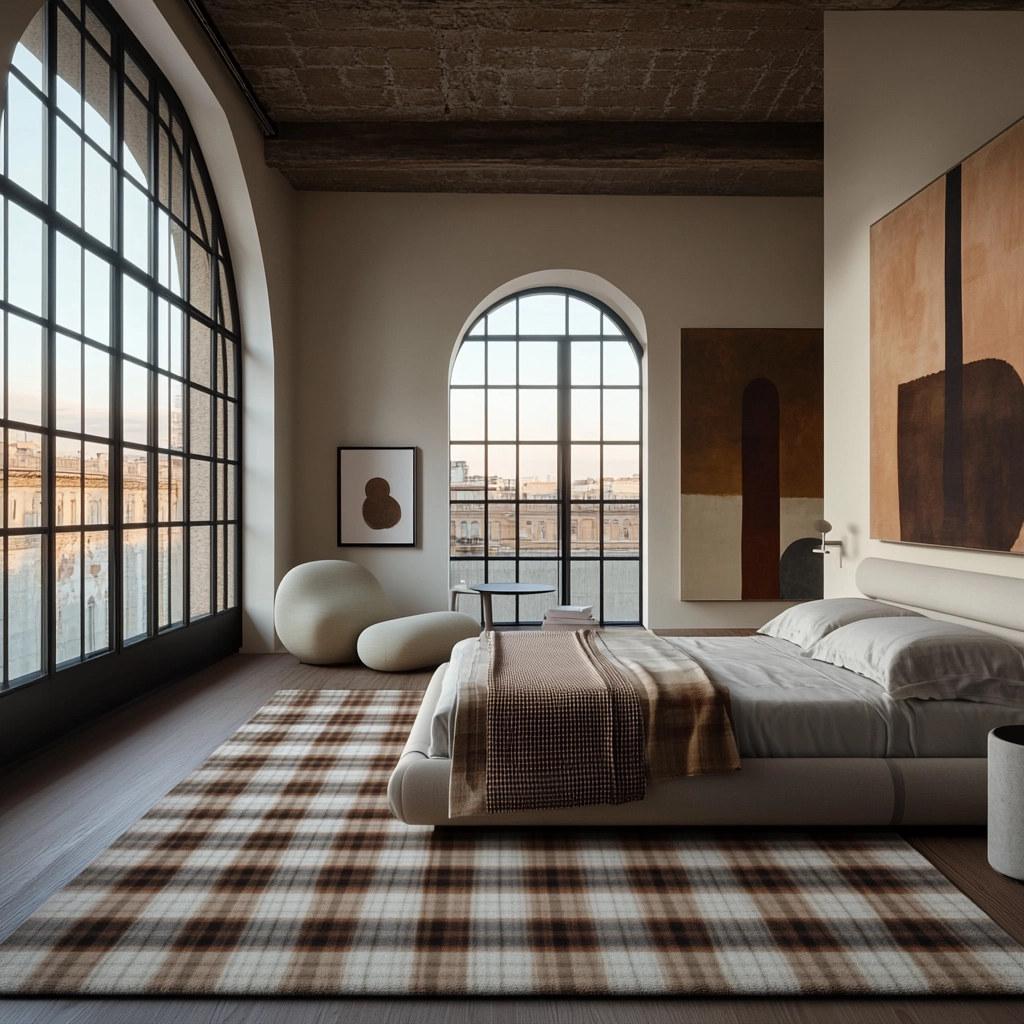 plaid rug bedroom 29