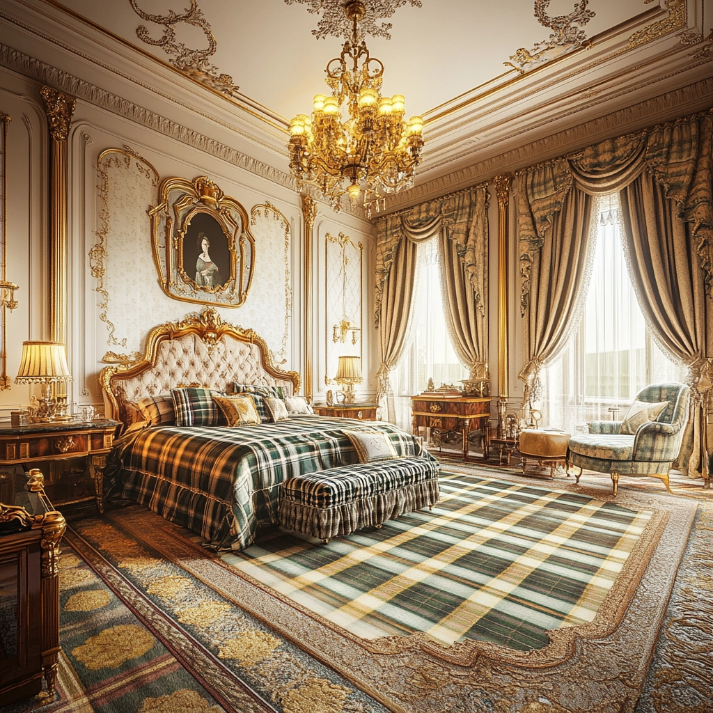 plaid rug bedroom 33