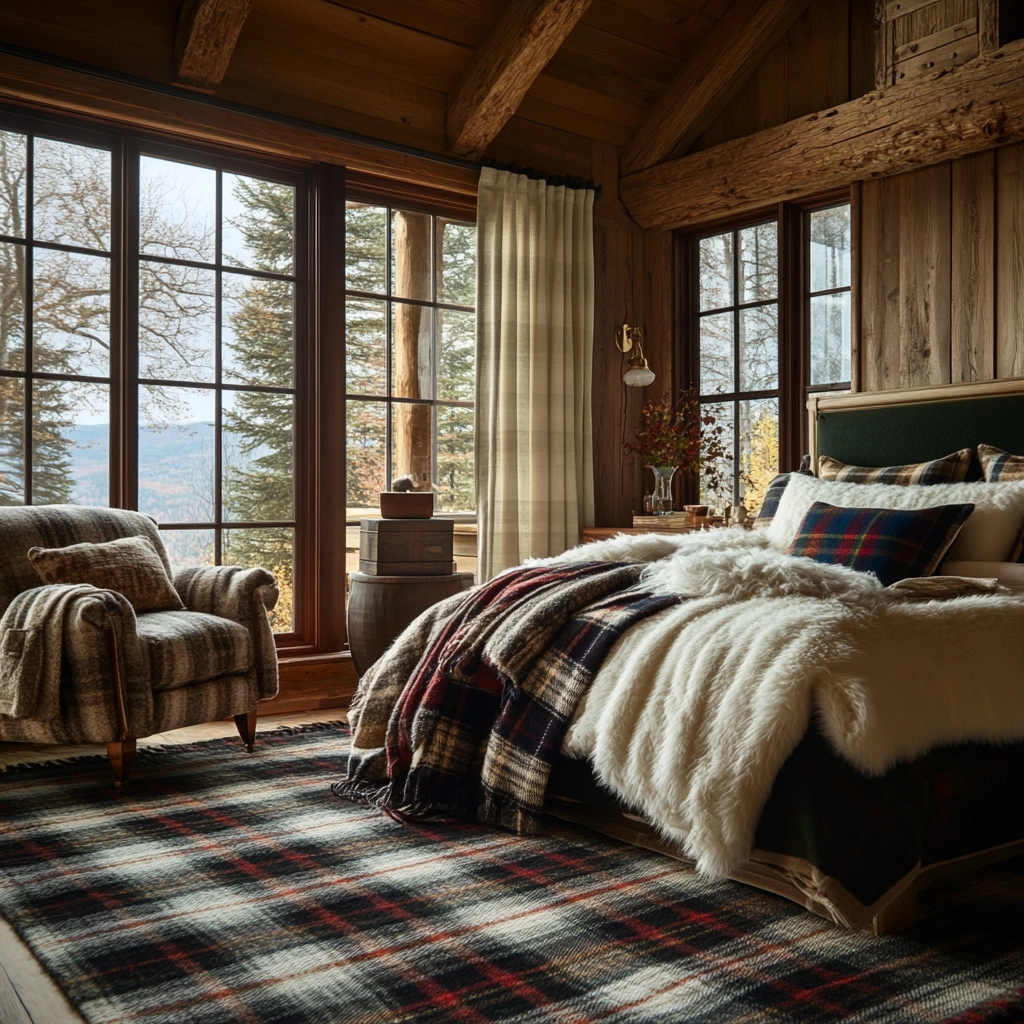 plaid rug bedroom 38