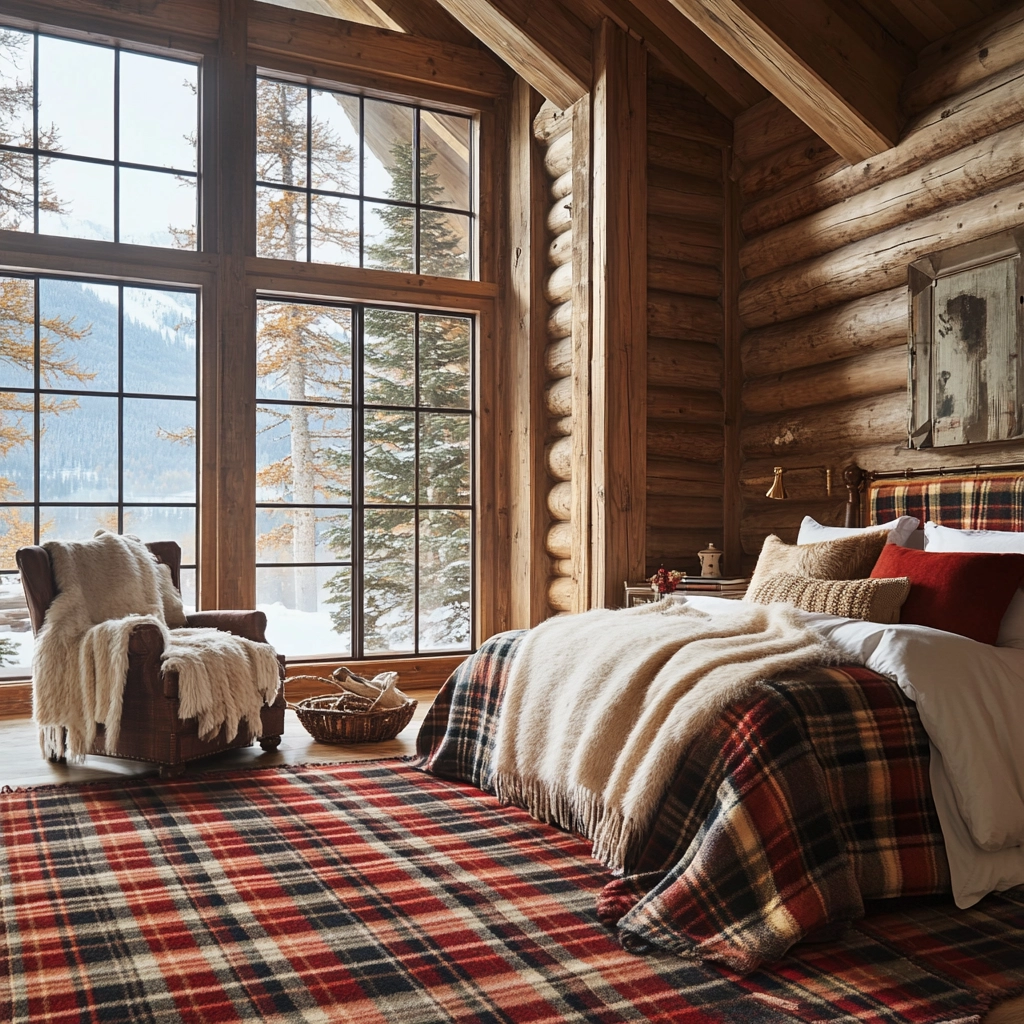 plaid rug bedroom 40