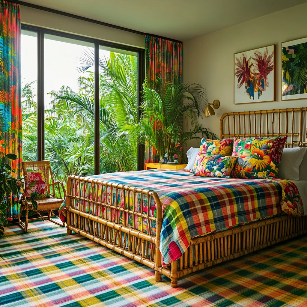 plaid rug bedroom 41
