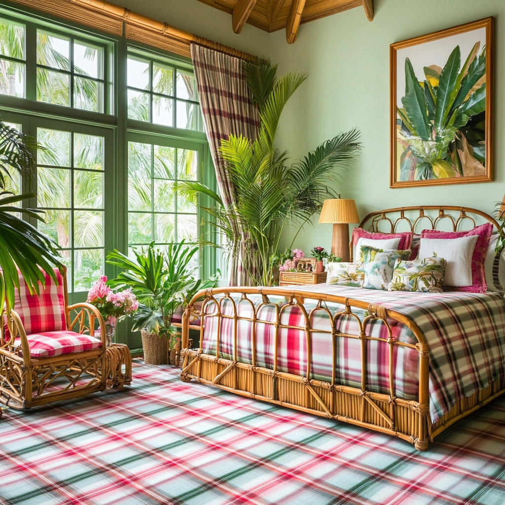 plaid rug bedroom 42