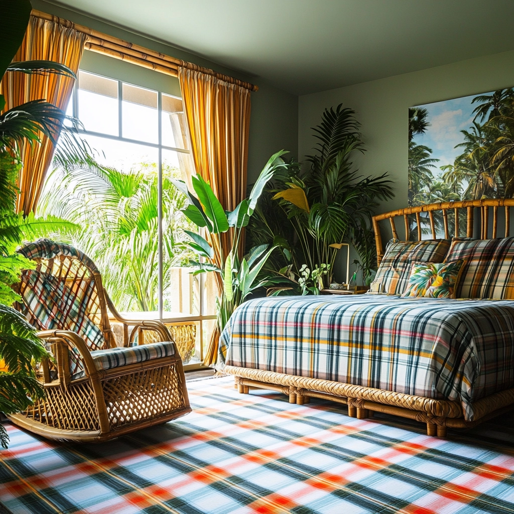plaid rug bedroom 43