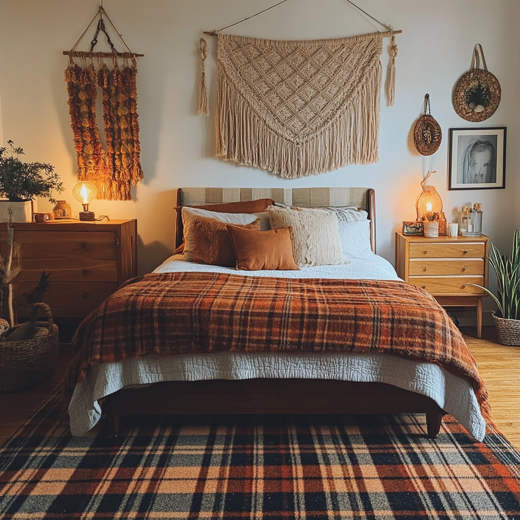 plaid rug bedroom 5
