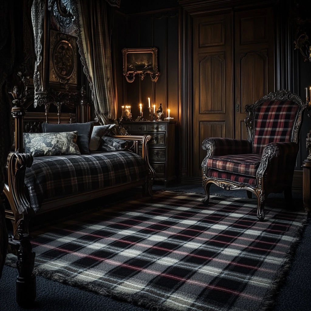 plaid rug bedroom 54