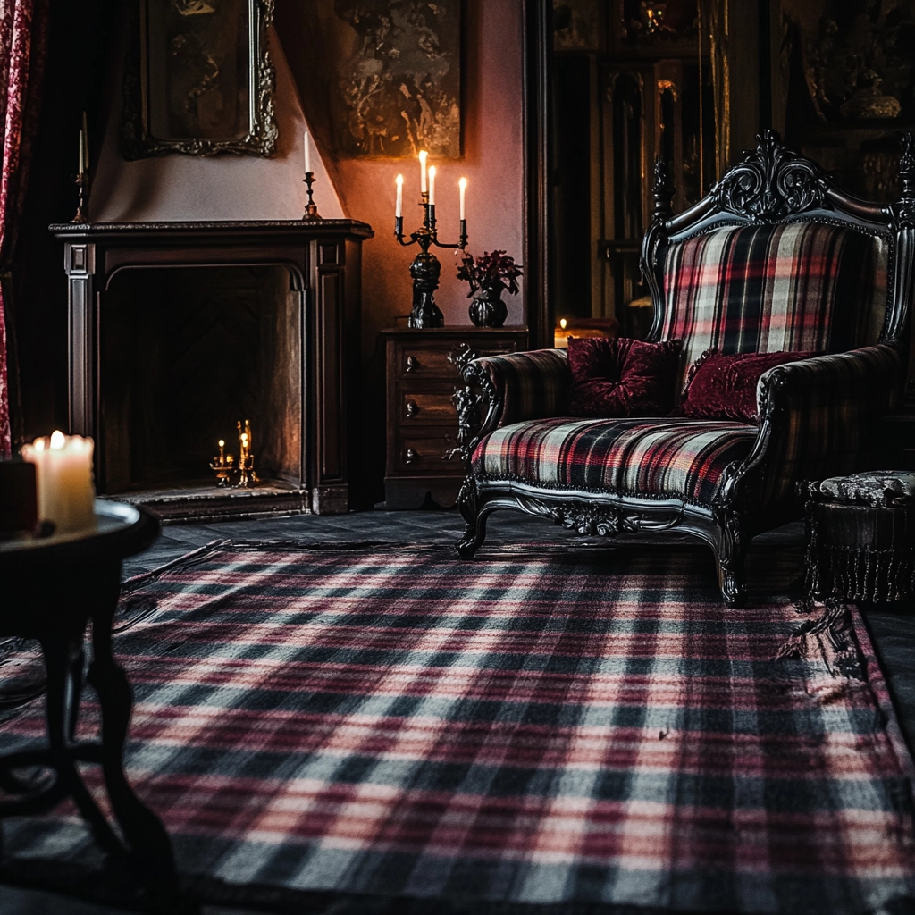 plaid rug bedroom 56