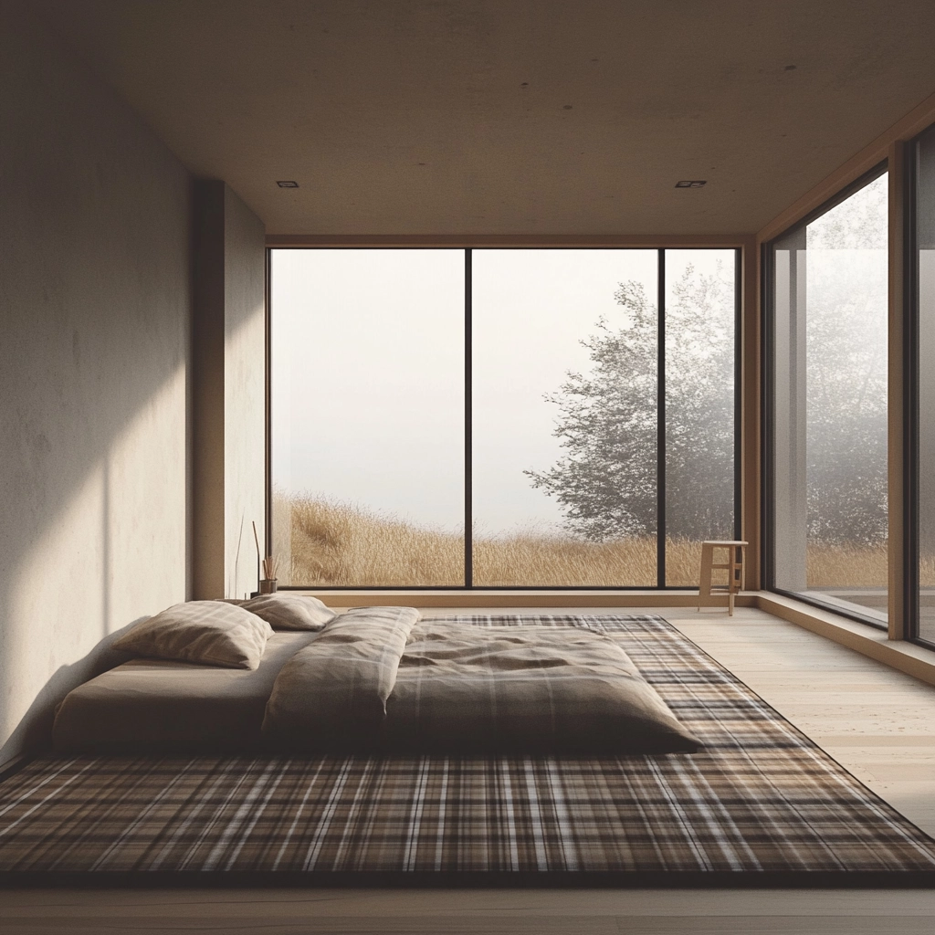 plaid rug bedroom 58