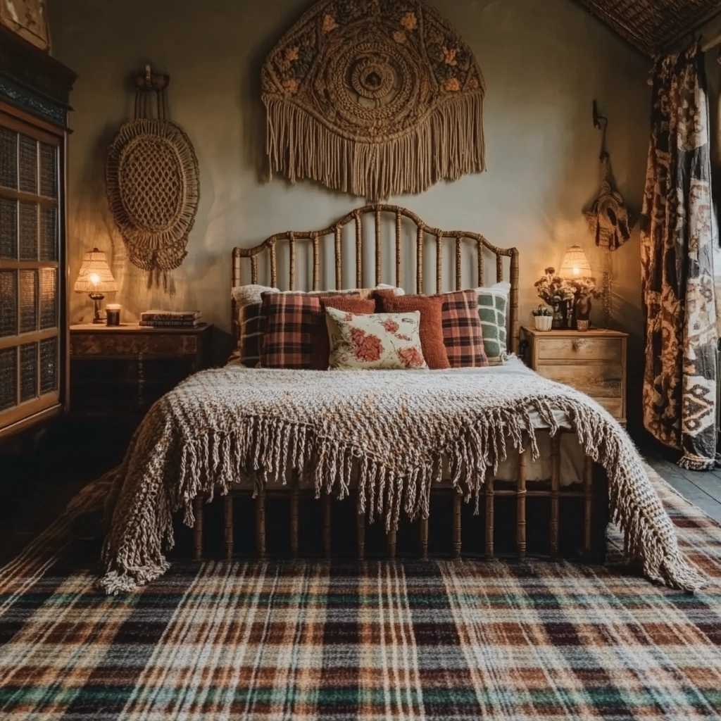 plaid rug bedroom 6