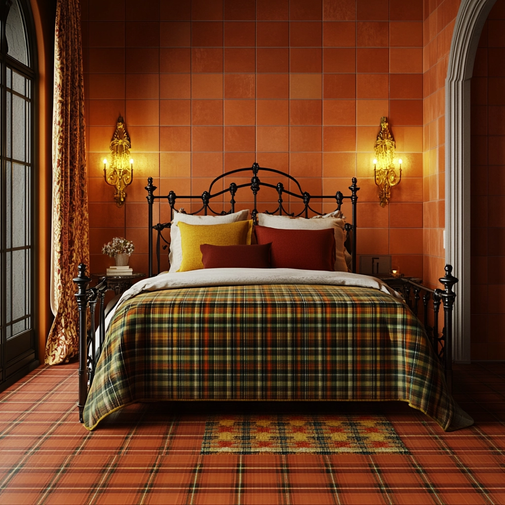 plaid rug bedroom 61