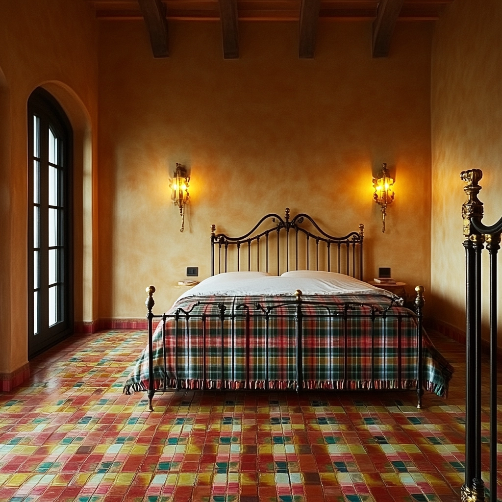 plaid rug bedroom 63