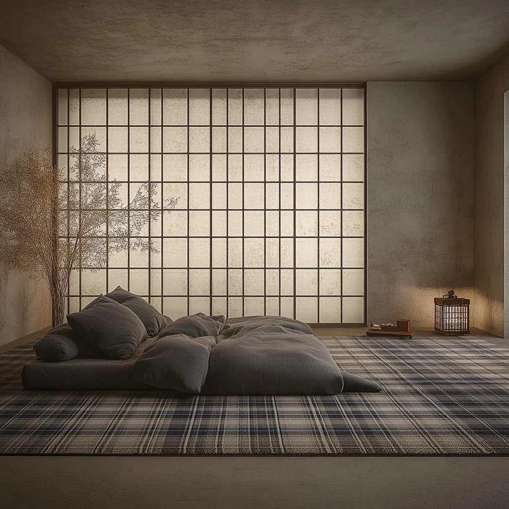plaid rug bedroom 79