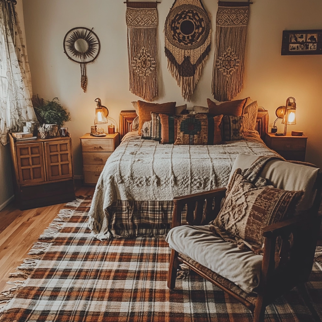 plaid rug bedroom 8