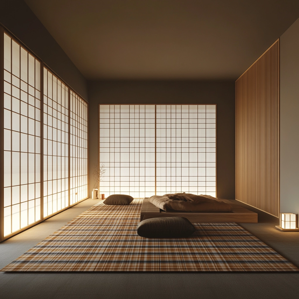 plaid rug bedroom 80