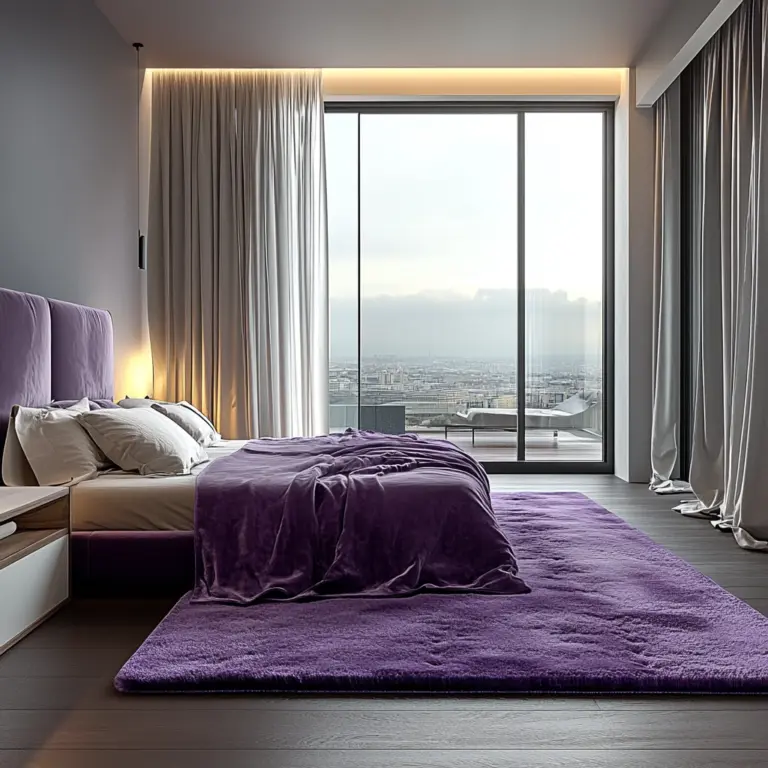 purple rug bedroom 1