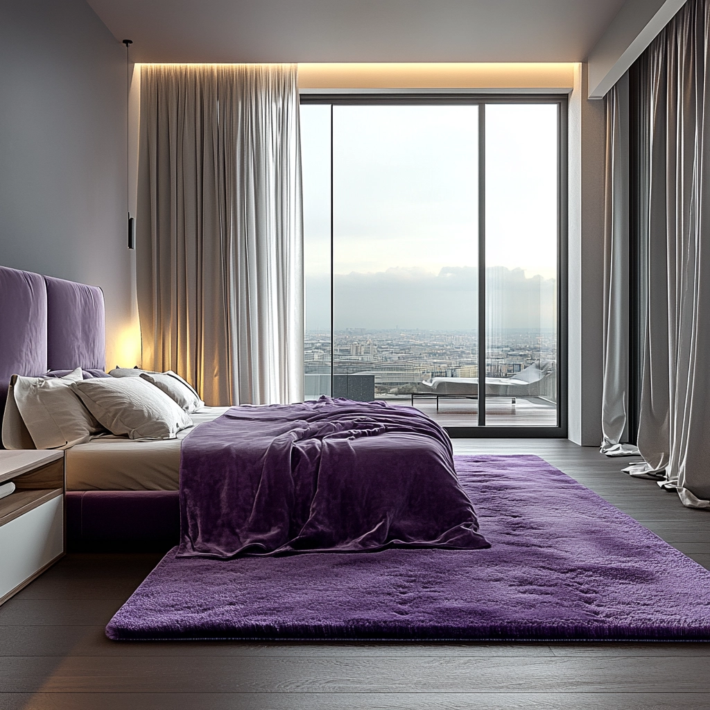purple rug bedroom 1