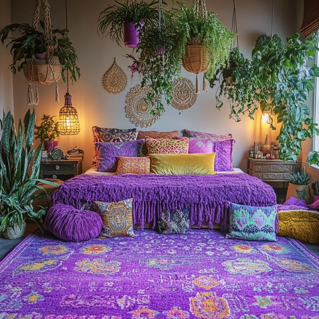 purple rug bedroom 11