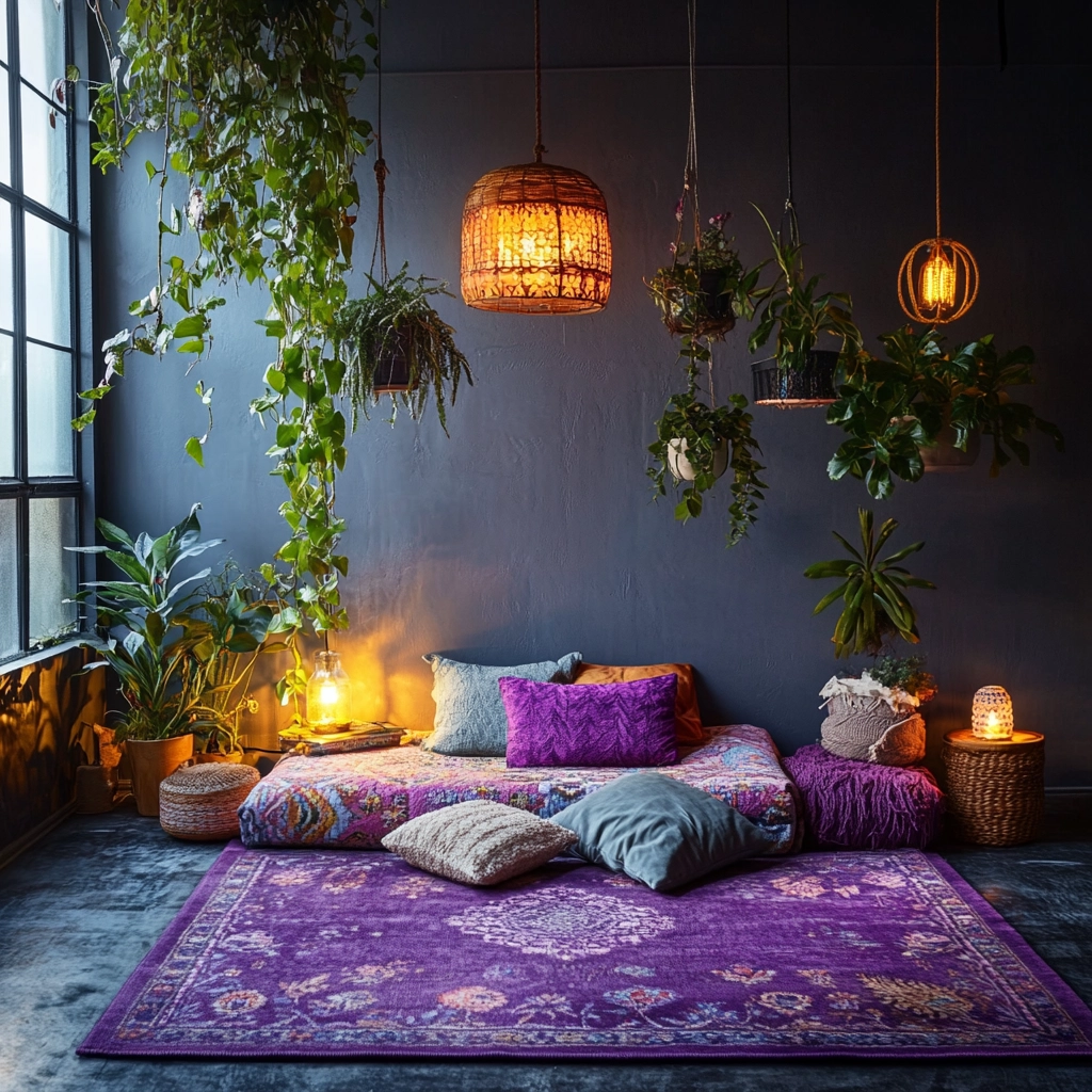 purple rug bedroom 12