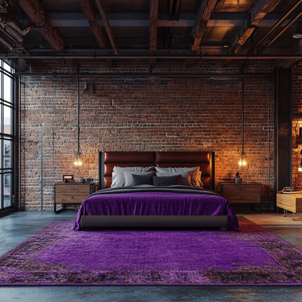 purple rug bedroom 13