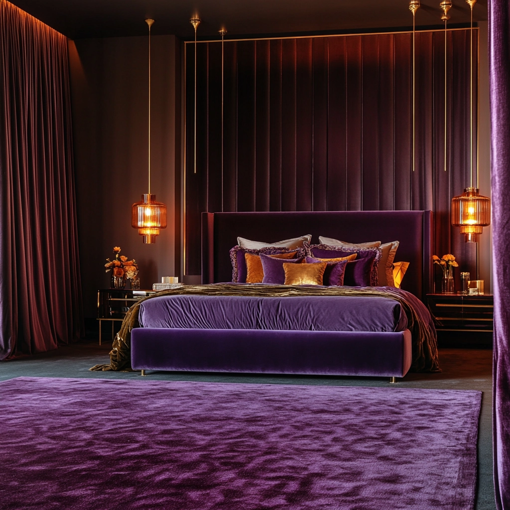 purple rug bedroom 17