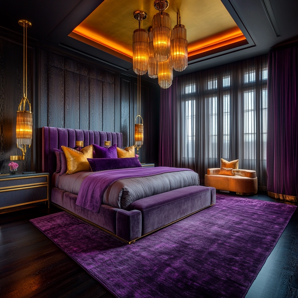 purple rug bedroom 18