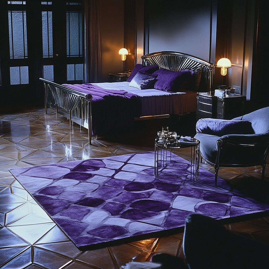 purple rug bedroom 21