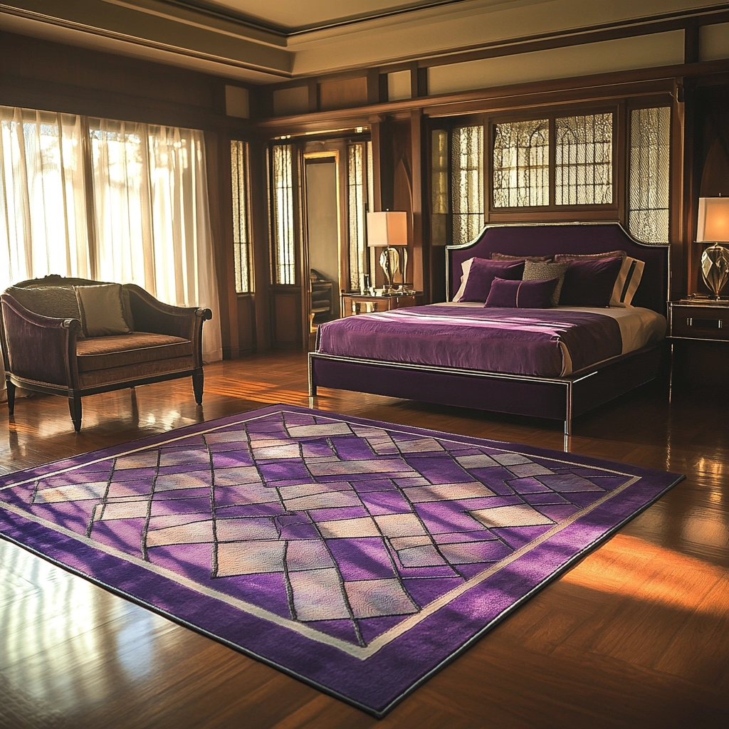 purple rug bedroom 23