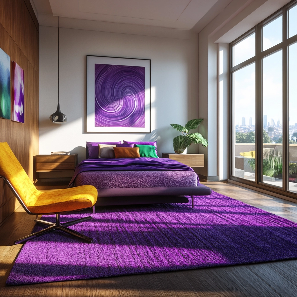 purple rug bedroom 29