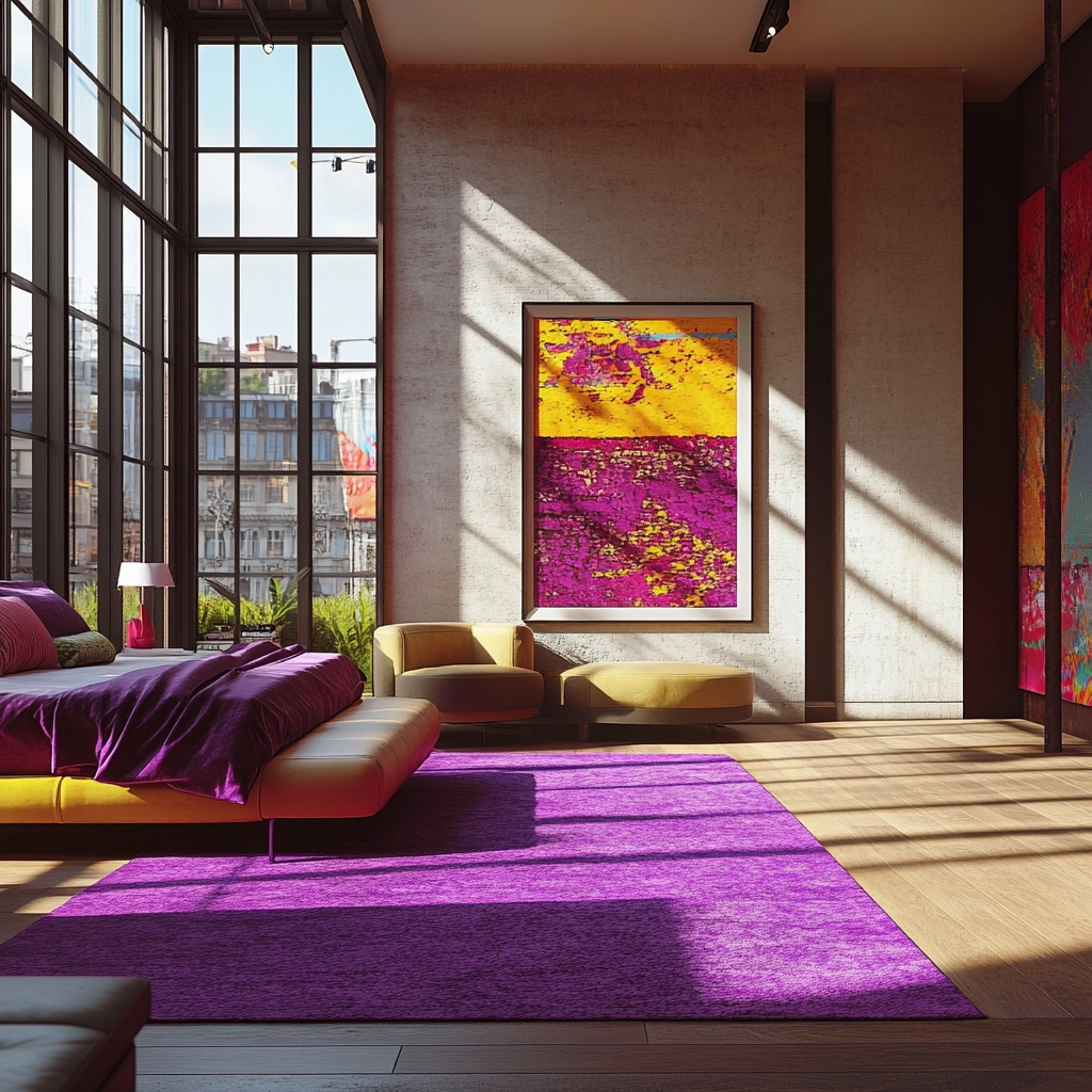 purple rug bedroom 32