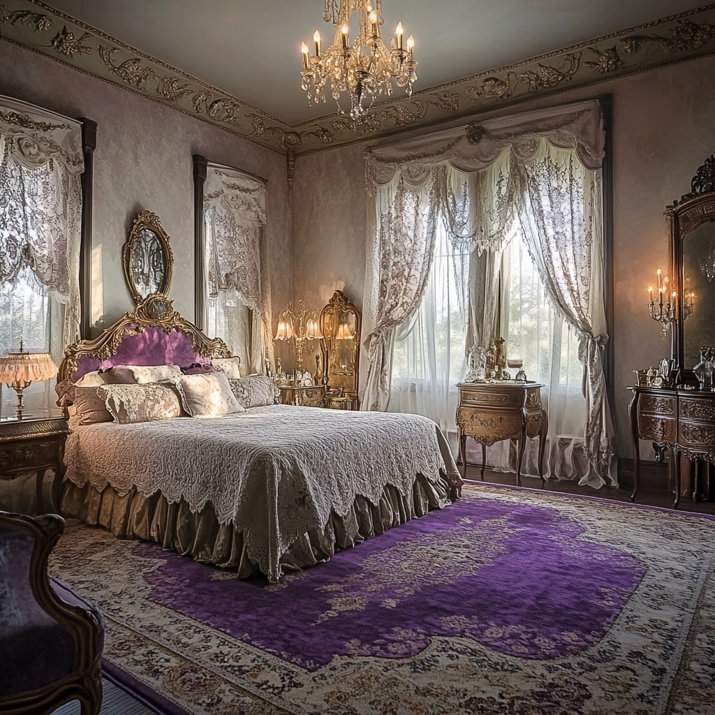 purple rug bedroom 33