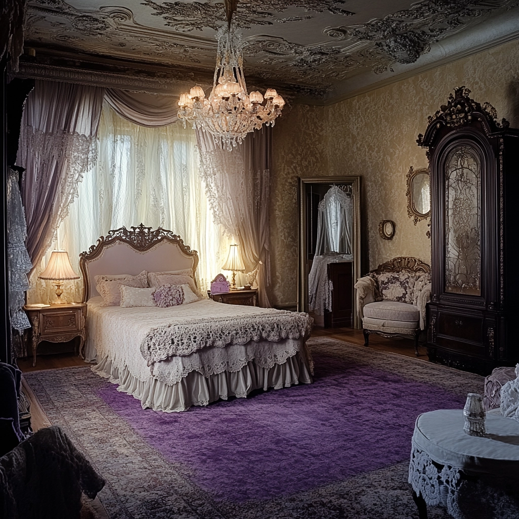 purple rug bedroom 36