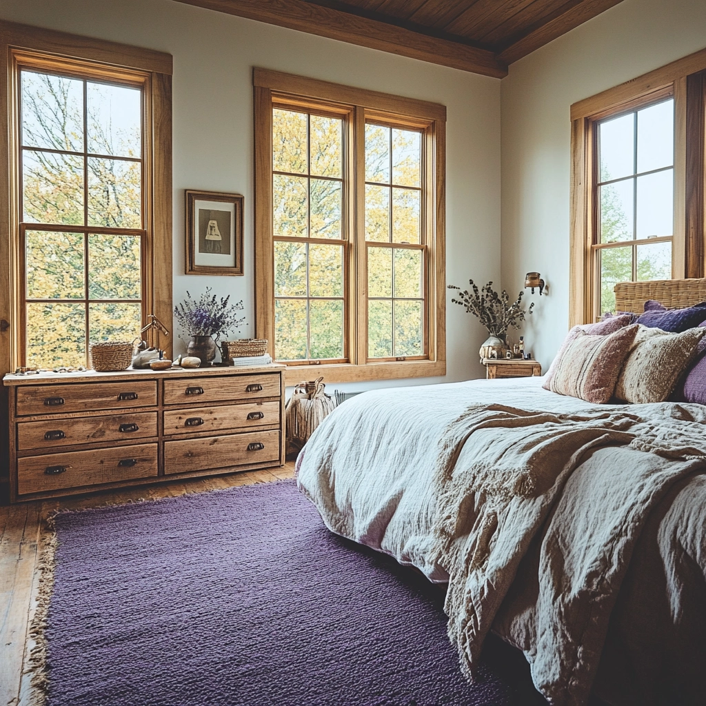 purple rug bedroom 37