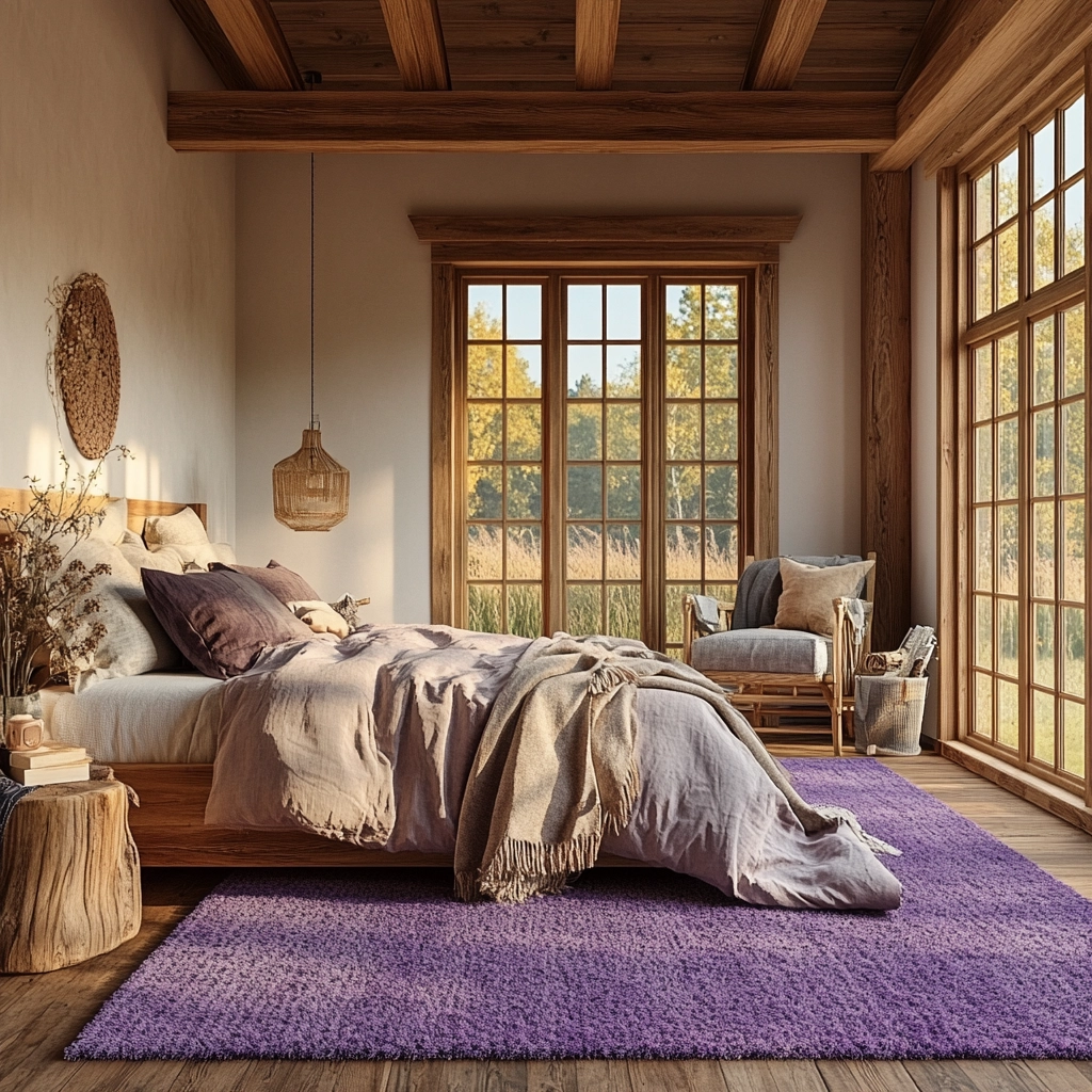 purple rug bedroom 40