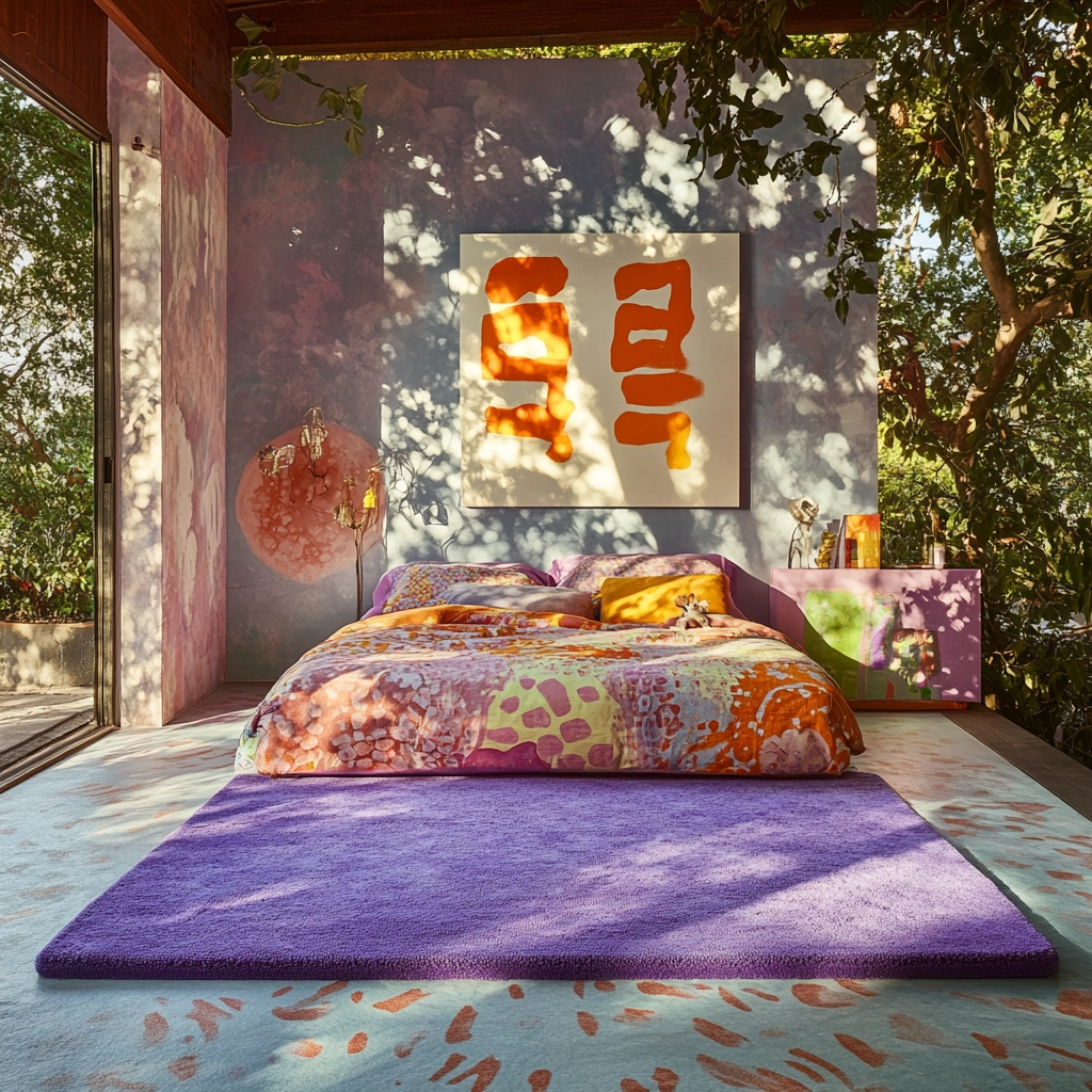purple rug bedroom 41