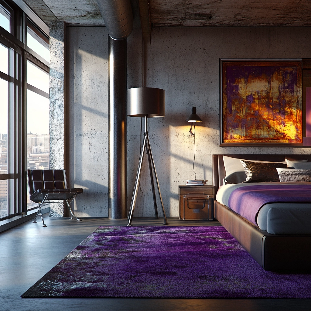 purple rug bedroom 62