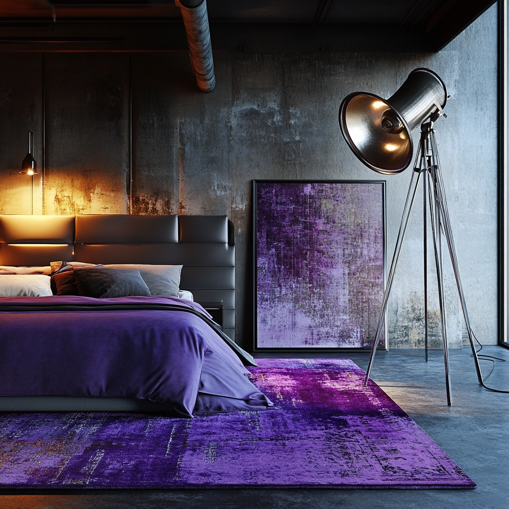 purple rug bedroom 63