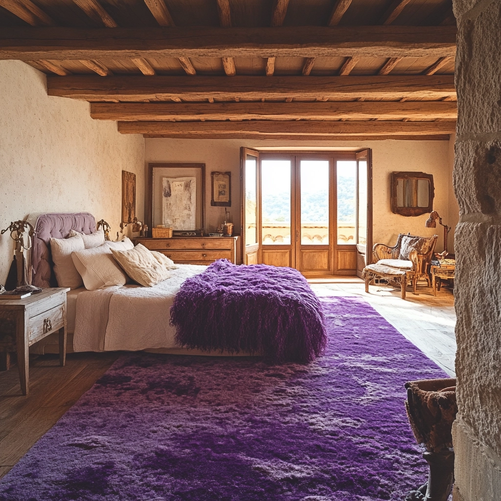 purple rug bedroom 74