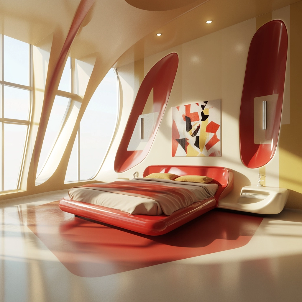 red and beige bedroom ideas 27
