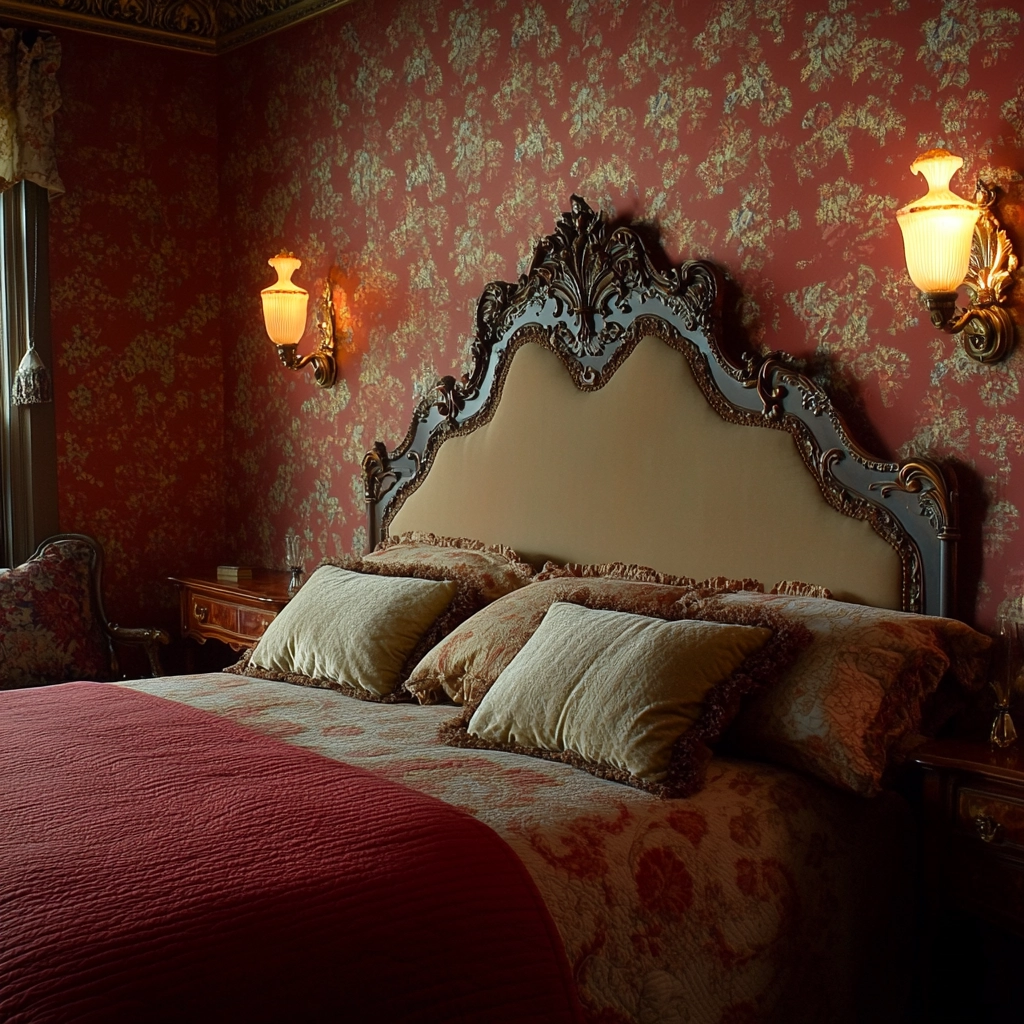 red and beige bedroom ideas 32