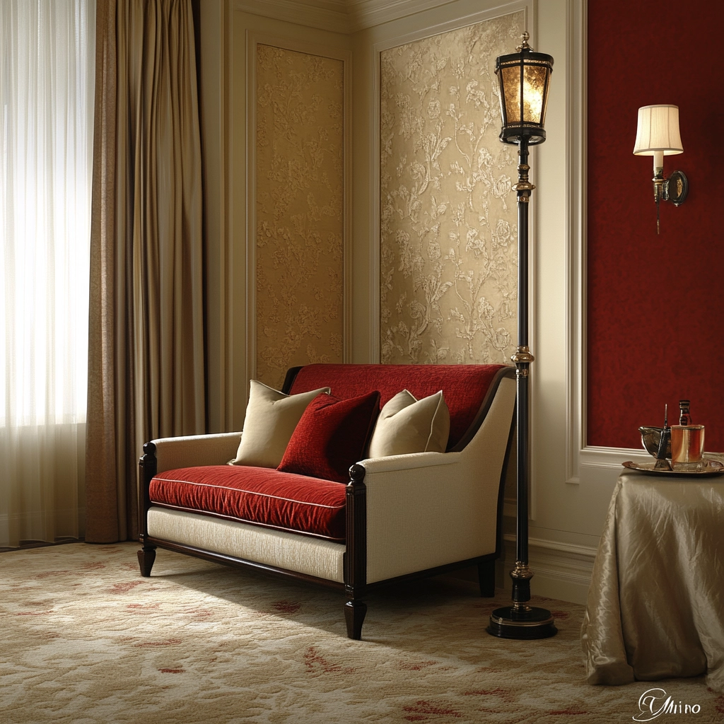 red and beige bedroom ideas 68