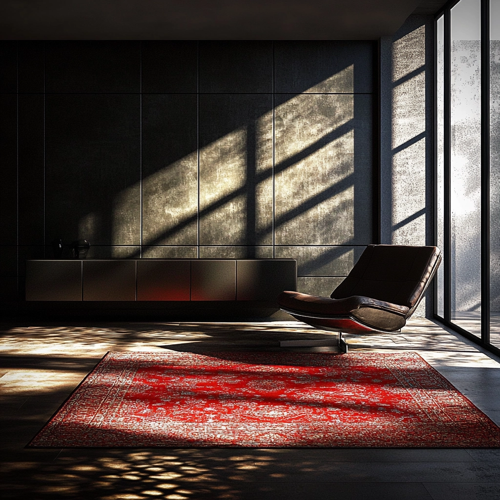 red persian rug bedroom 15