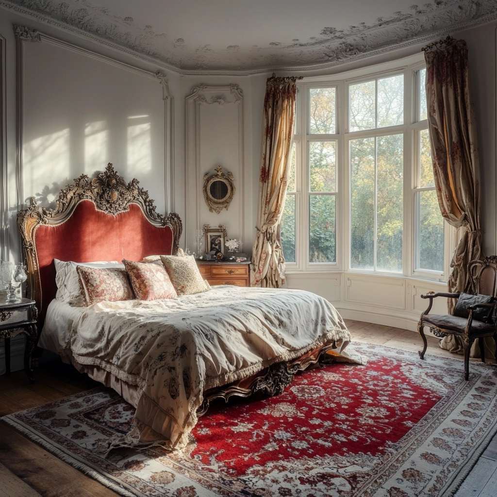 red persian rug bedroom 27