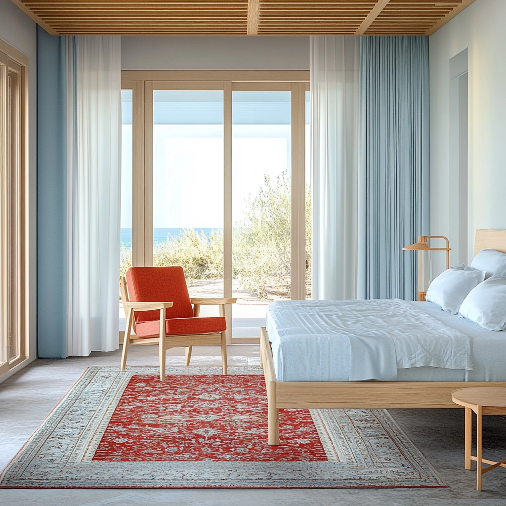 red persian rug bedroom 35