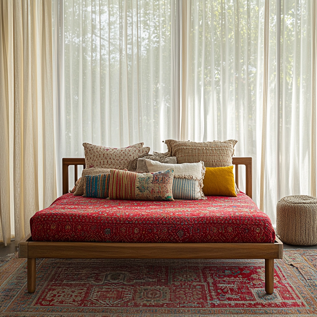 red persian rug bedroom 4