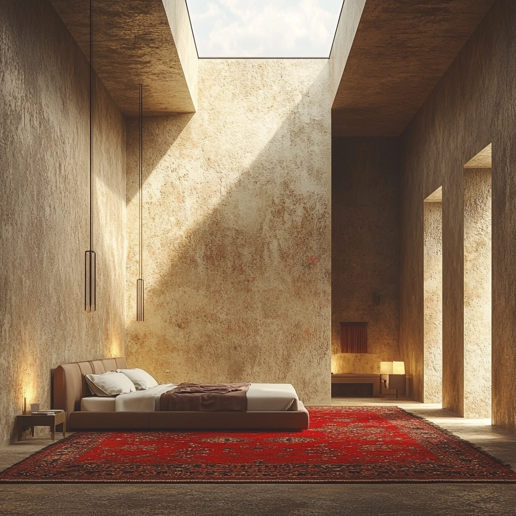 red persian rug bedroom 57
