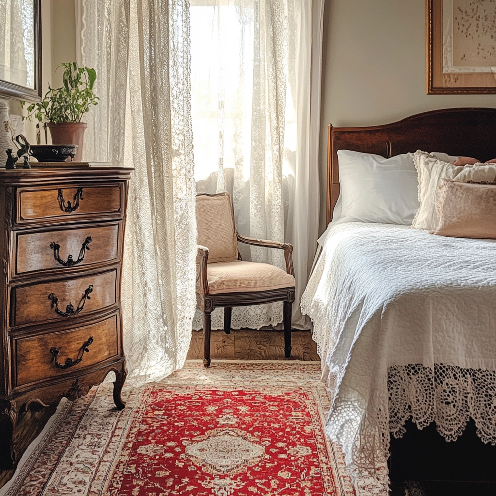 red persian rug bedroom 61