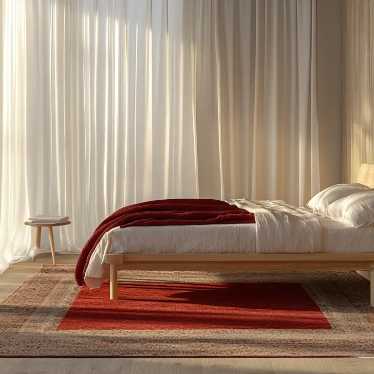 red rug bedroom 1