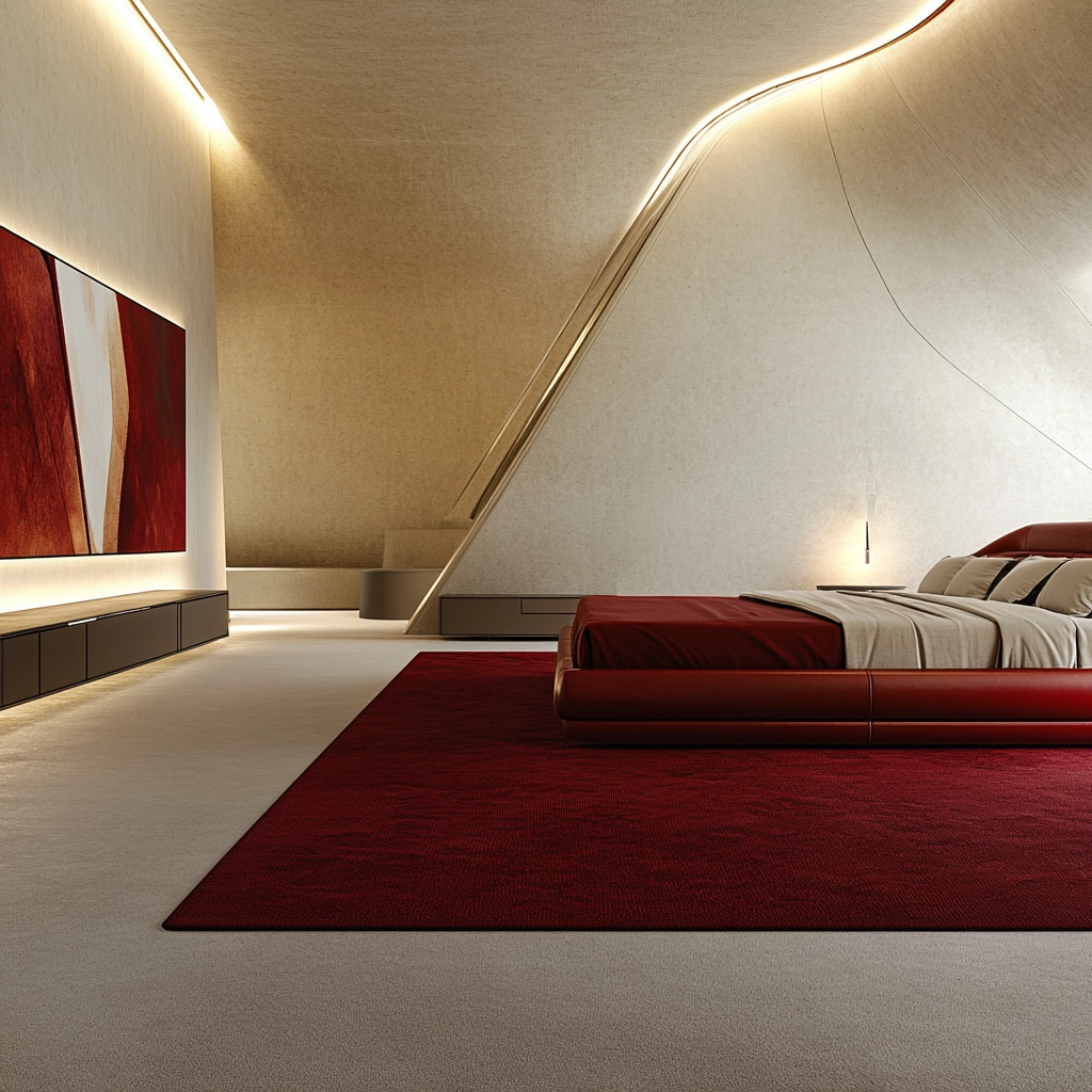 red rug bedroom 11