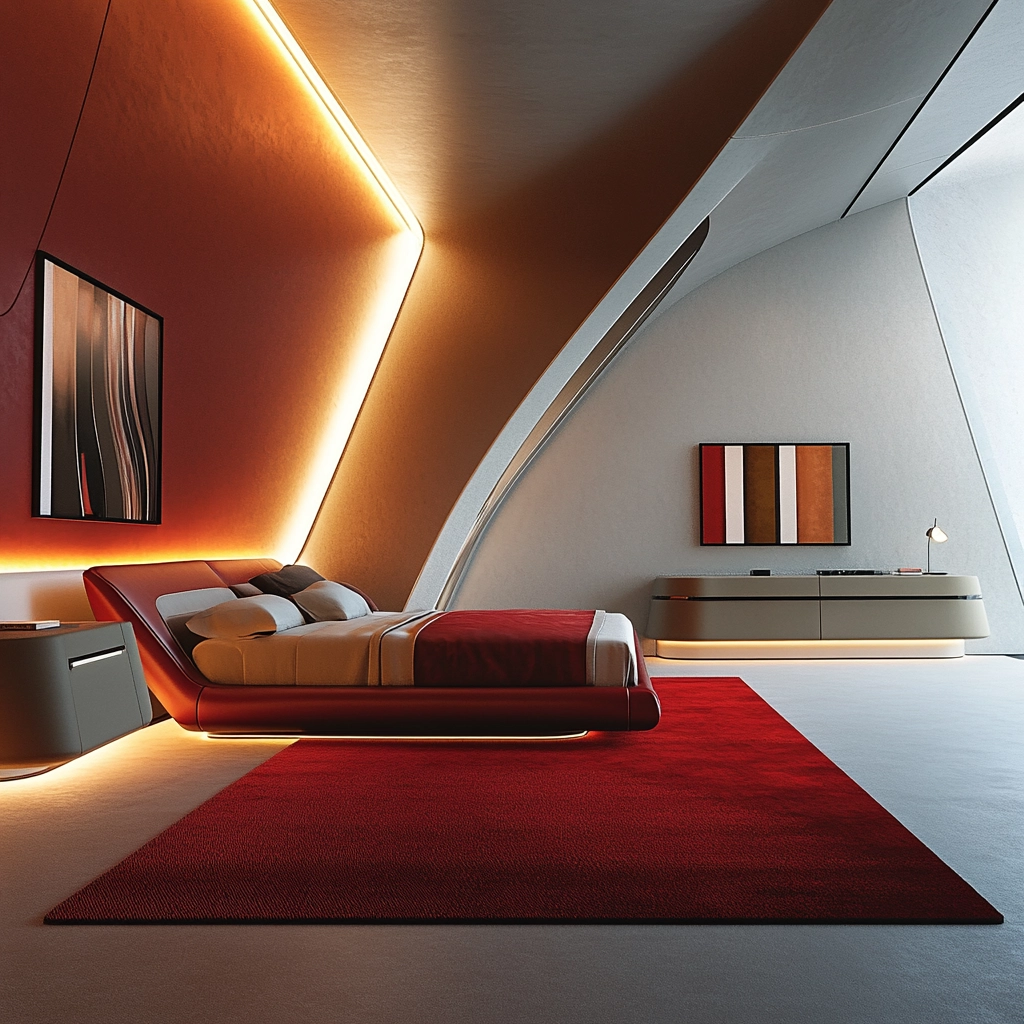 red rug bedroom 12